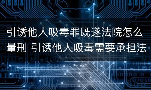 引诱他人吸毒罪既遂法院怎么量刑 引诱他人吸毒需要承担法律责任吗