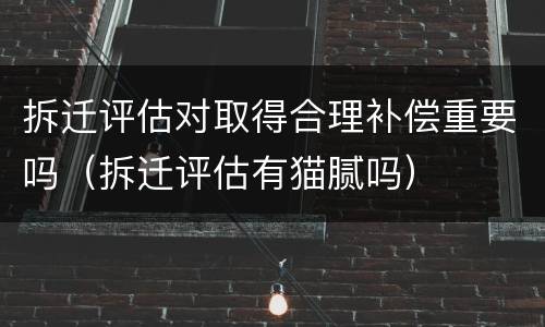 拆迁评估对取得合理补偿重要吗（拆迁评估有猫腻吗）