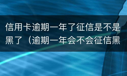 信用卡逾期一年了征信是不是黑了（逾期一年会不会征信黑）