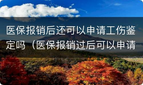 医保报销后还可以申请工伤鉴定吗（医保报销过后可以申请工伤鉴定吗?）