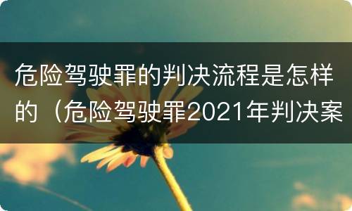 危险驾驶罪的判决流程是怎样的（危险驾驶罪2021年判决案例）