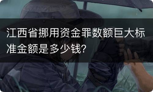 江西省挪用资金罪数额巨大标准金额是多少钱？