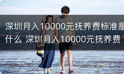 深圳月入10000元抚养费标准是什么 深圳月入10000元抚养费标准是什么样的