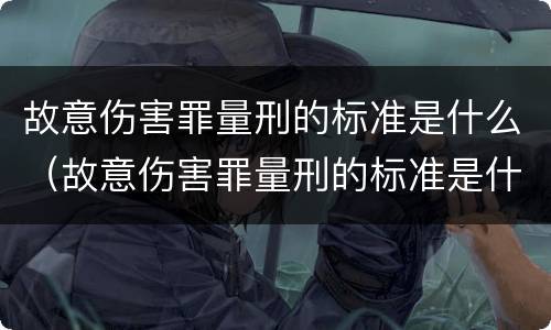 故意伤害罪量刑的标准是什么（故意伤害罪量刑的标准是什么呢）