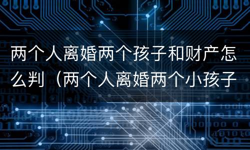 两个人离婚两个孩子和财产怎么判（两个人离婚两个小孩子怎么判的）