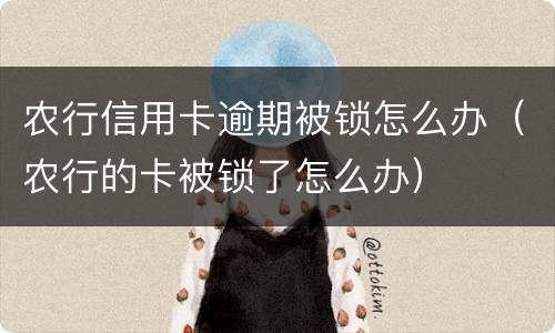 农行信用卡逾期被锁怎么办（农行的卡被锁了怎么办）