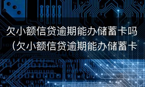 欠小额信贷逾期能办储蓄卡吗（欠小额信贷逾期能办储蓄卡吗有影响吗）