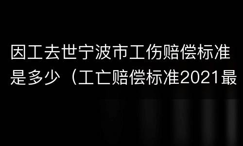 因工去世宁波市工伤赔偿标准是多少（工亡赔偿标准2021最新工伤赔偿标准宁波）
