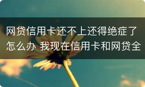 网贷信用卡还不上还得绝症了怎么办 我现在信用卡和网贷全部逾期还不起了怎么办