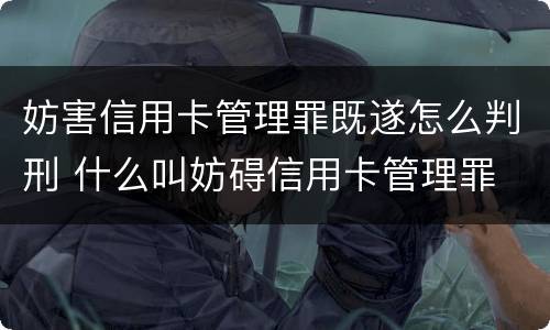 妨害信用卡管理罪既遂怎么判刑 什么叫妨碍信用卡管理罪
