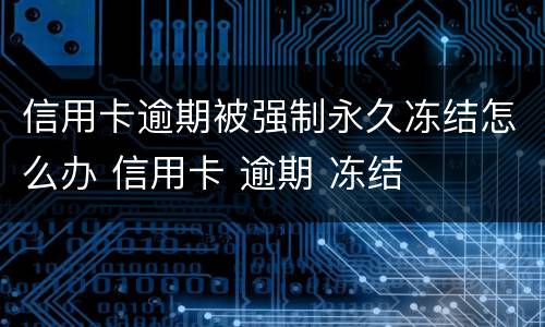 信用卡逾期被强制永久冻结怎么办 信用卡 逾期 冻结