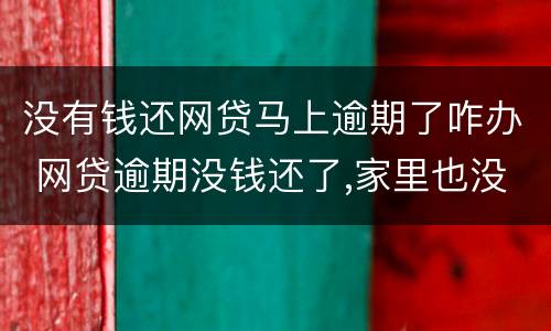 没有钱还网贷马上逾期了咋办 网贷逾期没钱还了,家里也没钱了怎么办