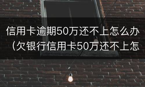 信用卡逾期50万还不上怎么办（欠银行信用卡50万还不上怎么办）