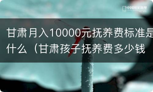 甘肃月入10000元抚养费标准是什么（甘肃孩子抚养费多少钱一个月）