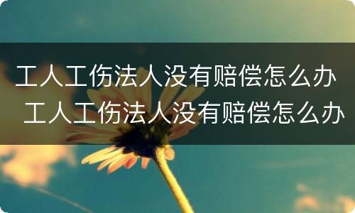 工人工伤法人没有赔偿怎么办 工人工伤法人没有赔偿怎么办呢