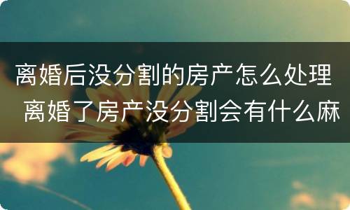 离婚后没分割的房产怎么处理 离婚了房产没分割会有什么麻烦