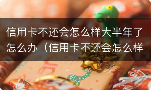 信用卡不还会怎么样大半年了怎么办（信用卡不还会怎么样大半年了怎么办理）