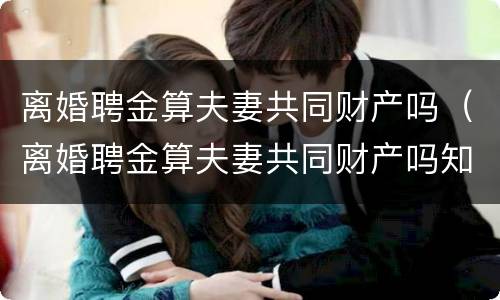离婚聘金算夫妻共同财产吗（离婚聘金算夫妻共同财产吗知乎）