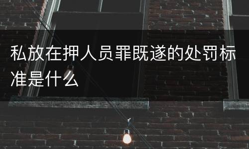私放在押人员罪既遂的处罚标准是什么