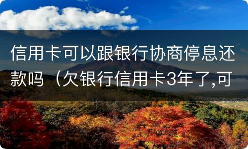 信用卡可以跟银行协商停息还款吗（欠银行信用卡3年了,可以协商还款吗）