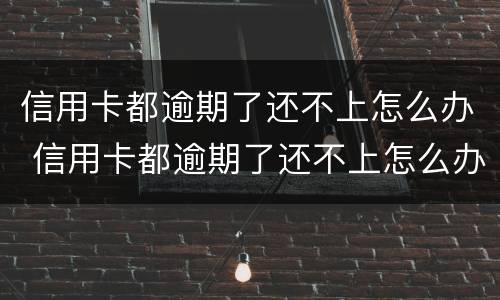 信用卡都逾期了还不上怎么办 信用卡都逾期了还不上怎么办怎么和银行协商