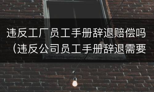 违反工厂员工手册辞退赔偿吗（违反公司员工手册辞退需要赔偿吗）