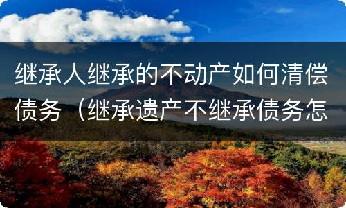 继承人继承的不动产如何清偿债务（继承遗产不继承债务怎么处理）