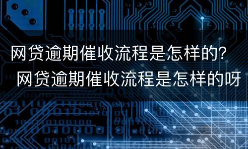 网贷逾期催收流程是怎样的？ 网贷逾期催收流程是怎样的呀