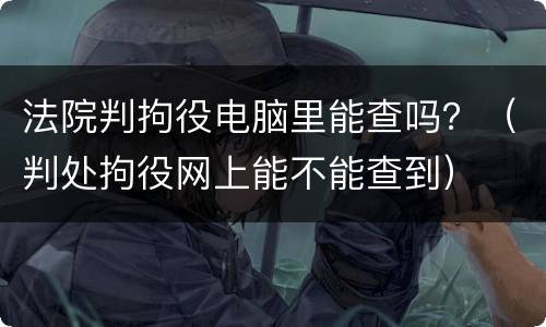 法院判拘役电脑里能查吗？（判处拘役网上能不能查到）