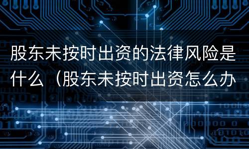 股东未按时出资的法律风险是什么（股东未按时出资怎么办）