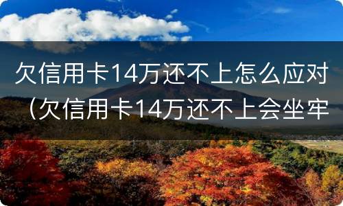 欠信用卡14万还不上怎么应对（欠信用卡14万还不上会坐牢么）