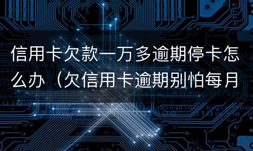 信用卡欠款一万多逾期停卡怎么办（欠信用卡逾期别怕每月还一千）
