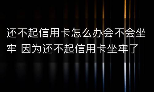 还不起信用卡怎么办会不会坐牢 因为还不起信用卡坐牢了