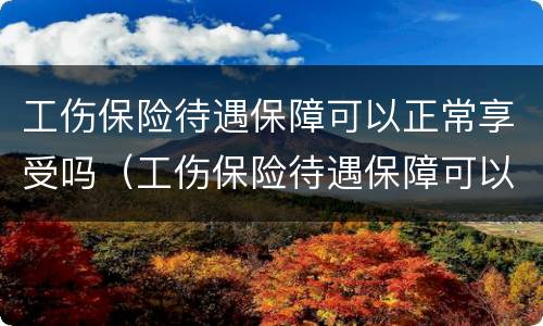工伤保险待遇保障可以正常享受吗（工伤保险待遇保障可以正常享受吗知乎）