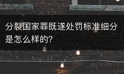 分裂国家罪既遂处罚标准细分是怎么样的？
