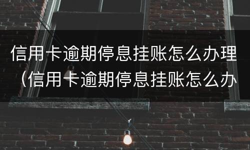 信用卡逾期停息挂账怎么办理（信用卡逾期停息挂账怎么办理的）