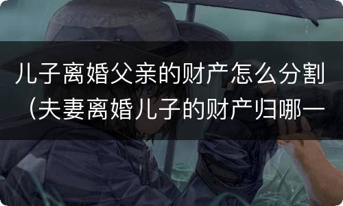 儿子离婚父亲的财产怎么分割（夫妻离婚儿子的财产归哪一方）