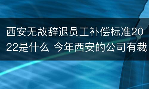 西安无故辞退员工补偿标准2022是什么 今年西安的公司有裁员吗