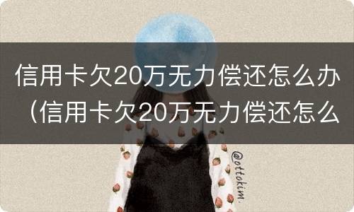 信用卡欠20万无力偿还怎么办（信用卡欠20万无力偿还怎么办判几年）