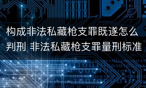 构成非法私藏枪支罪既遂怎么判刑 非法私藏枪支罪量刑标准
