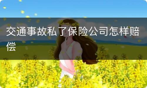 交通事故私了保险公司怎样赔偿