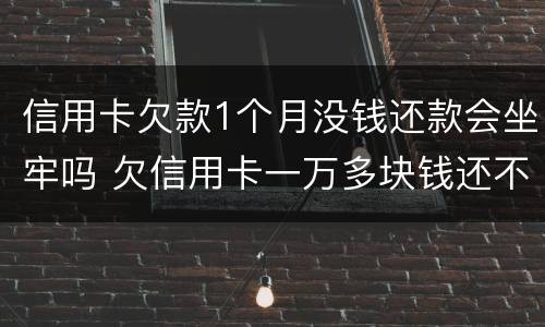 信用卡欠款1个月没钱还款会坐牢吗 欠信用卡一万多块钱还不起会坐牢吗