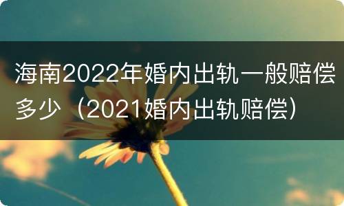 海南2022年婚内出轨一般赔偿多少（2021婚内出轨赔偿）