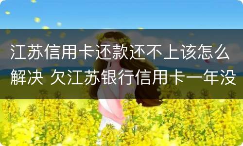 江苏信用卡还款还不上该怎么解决 欠江苏银行信用卡一年没还要还多少