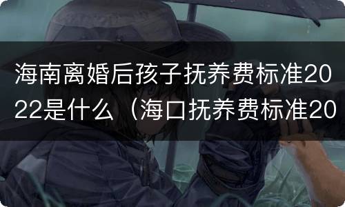 海南离婚后孩子抚养费标准2022是什么（海口抚养费标准2020）