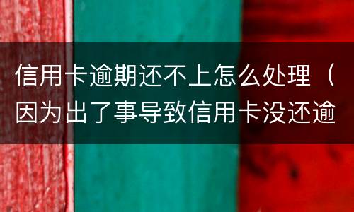 信用卡逾期还不上怎么处理（因为出了事导致信用卡没还逾期严重怎么办）