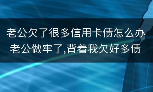 老公欠了很多信用卡债怎么办 老公做牢了,背着我欠好多债,还欠了信用卡怎么办