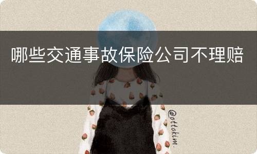 哪些交通事故保险公司不理赔