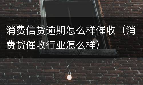 消费信贷逾期怎么样催收（消费贷催收行业怎么样）