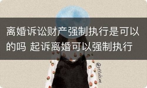 离婚诉讼财产强制执行是可以的吗 起诉离婚可以强制执行